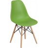 Elon Plastic Chair with Wooden Legs