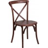 Wood Cross Back Chair stackable