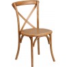 Wood Cross Back Chair stackable