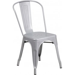 Chaise empilable en métal Tolix C