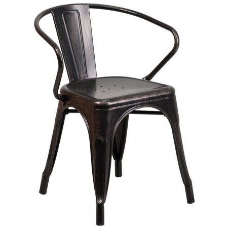 Tolix2 metal restaurant chair