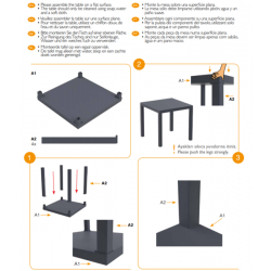 Table d'extérieur de restaurant Luna
