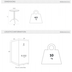 Table de terrasse bistro Octopus