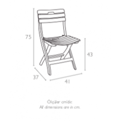 Berni folding plastic chair