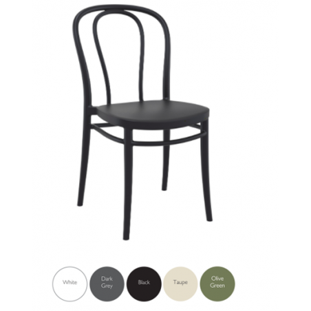 Victor - Chaise de terrasse de restaurant resine