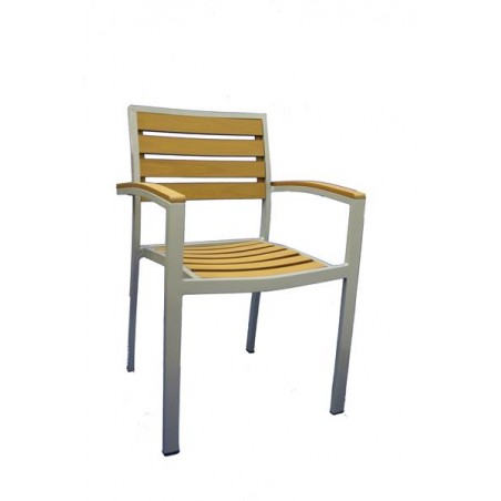 Danemark - stackable aluminium restaurant patio chair