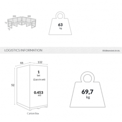 Leto ensemble de lounge extérieur en coin