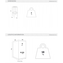 Mot - Tabouret banc de bar extérieur empilable sans dossier