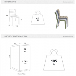 Helenne chaise de terrasse pour restaurant