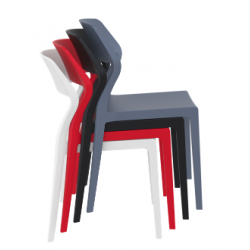 Chaise de terrasse empilable Neige